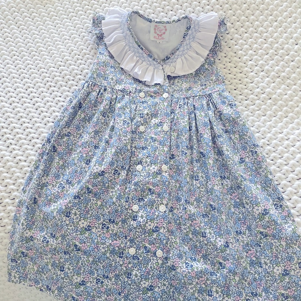 Cecil and Lou Liberty London print with smocked collar